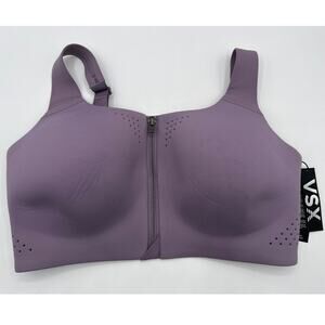 Victoria's Secret 34DD Featherweight Max Wireless Sport Bra Purple tiny flaw NWT